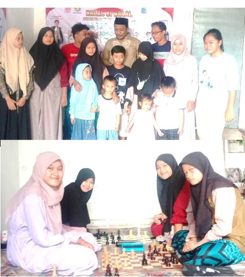 Atlet Klub Pionmas Diwek, Jombang sedang berlatih dan Halal bi Halal. 