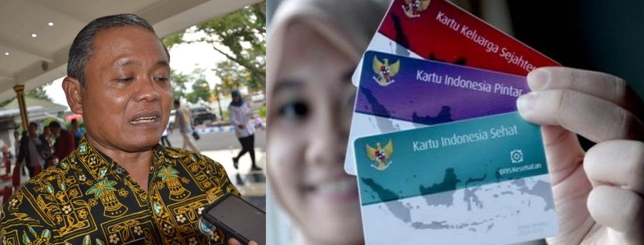 Fotom kiri: Senen, S.Sos., M.Si Kepala Dinas Pendidikan dan Kebudayaan Kabupaten Jombang dan ilustrasi siswi dengan Kartu Program Indonesia Pintar (foto kanan).