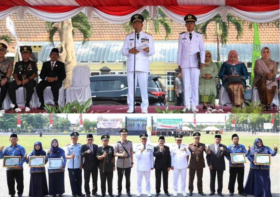 Upacara diakhiri dengan penyerahan penghargaan Penilaian Sinergitas Kinerja Kecamatan Tahun 2023 serta Penyerahan Lomba MTQ Korpri Tingkat Provinsi Jawa Timur 2023.
Juara 1: Kecamatan Wonosalam, Camat: Haris Aminuddin, S.STP., M.E. Top Inovasi: "Sinergitas Kinerja Kecamatan Wonosalam Dalam Meningkatkan Ketertiban melalui aplikasi "Laper Bos". Juara 2: Kecamatan Ngoro, Camat: Nur Evva Maylia, S.STP, M.M. Top inovasi: "Aksi Ngoro Ajang Kreasi Siswa- Siswi Sekolah se- Kecamatan Ngoro". Juara 3: Kecamatan Jombang, Camat: Drs. Heri prayitno. Top Inovasi: "Sinergitas Kecamatan Jombang Dalam Inovasi Pari Ketan (Pelayanan Sore Hari/ Malam Hari Kecamatan Jombang).
