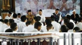 Hadir dalam acara do’a bersama Wakil Bupati Jombang, KH. Salmanuddin Yazid (Gus Salman), serta Kepala Cabang Dinas Pendidikan (Cabdindik) Wilayah Kabupaten Jombang, Dr. Eko Redjo Sunariyanto, S.Pd., M.Pd., Asisten Pemerintahan dan Kesra Setdakab Jombang Drs. Purwanto, MKP., Selasa (27/1/2026). 