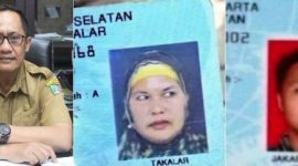 Kepala Dinas Dukcapil Kabupaten Jombang, Masduqi Zakaria (photo kiri), sedangkan photo kanan: ilustrasi KTP elektronik milik orang lain.                                                                             Photo istimewa/edit.