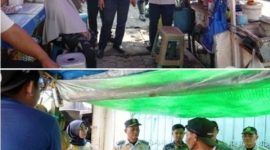Kepala Dinas Perhubungan Kabupaten Jombang, Sugianto, S.Sos  melalui perwakilan Dishub, Bambang Tedjo (tengah) bersama tim sedang menyampaikan sosialisasi edukasi tentang tertib parkir dan jualan di pinggir jalan, Kamis (29/1/2026). 
