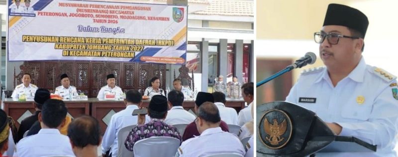 Hadir dalam kegiatan tersebut Wakil Bupati Jombang Salmanudin, S.Ag., M.Pd., Ketua DPRD Kabupaten Jombang Hadi Atmaji, S.Ag., Sekretaris Daerah Kabupaten Jombang Agus Purnomo, S.H., M.Si, Kepala OPD terkait lingkup Pemkab Jombang, Forkopimcam Kecamatan Peterongan, Tokoh Agama, Tokoh Masyarakat, Kepala Desa, Delegasi Desa, Kepala UPTD, Kepala Sekolah, Perwakilan Organisasi Perempuan dan Kemasyarakatan. Photo: Kominfo Jombang/edit.


