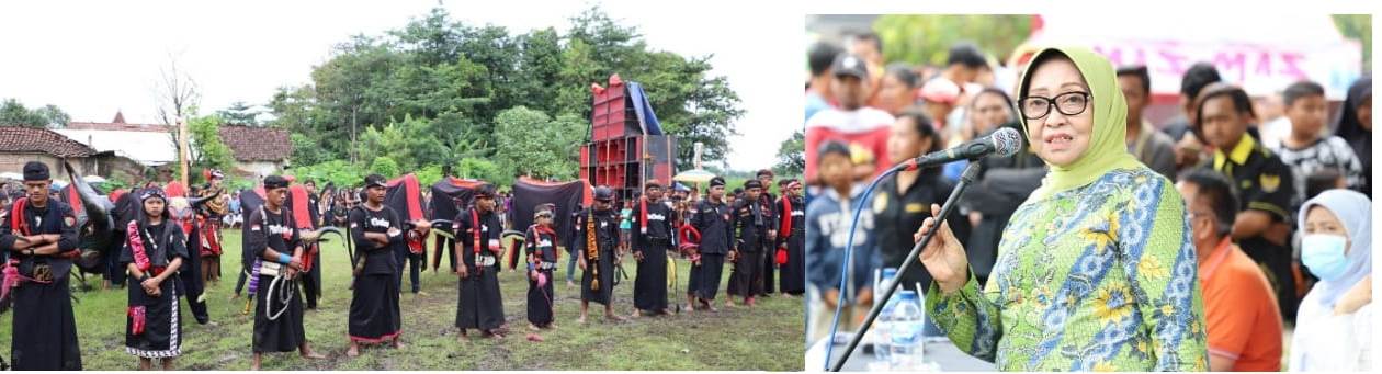 Bupati Jombang Hj Munjidah Wahab, mengapresiasi kerukunan seniman bisa guyup rukun di Kabupaten Jombang.