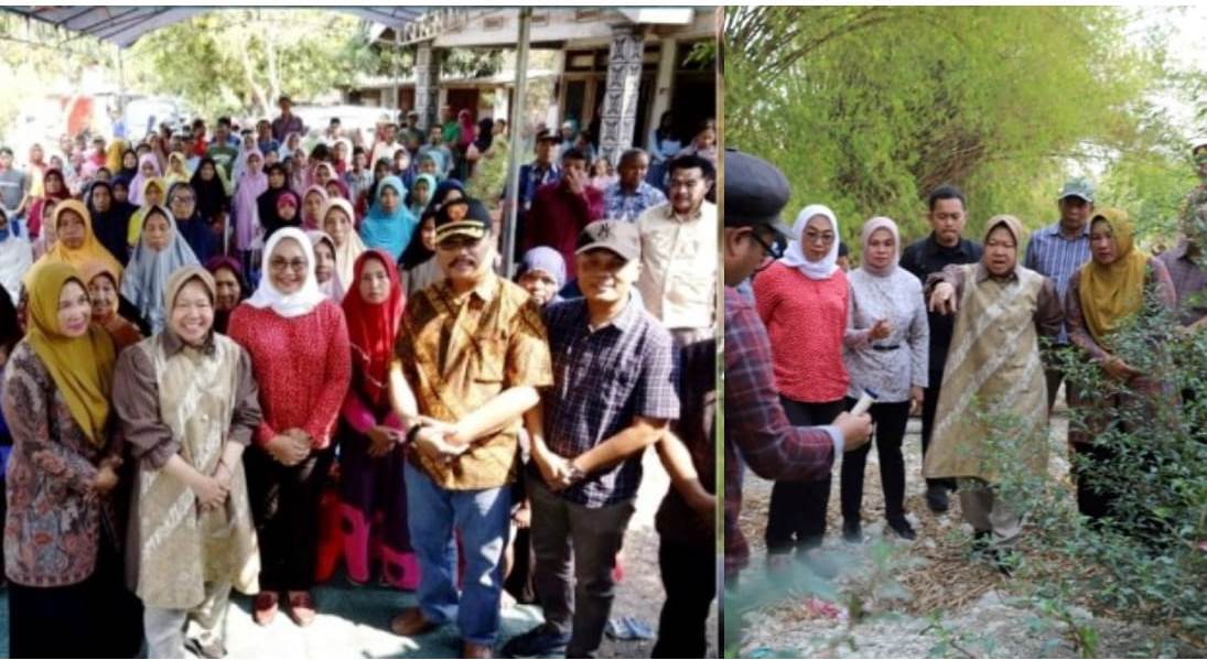 Tampak Drs. Purwanto MKP Asisten Pemerintahan dan Kesejahteraan Rakyat Setdakab Jombang, mewakili Pj Bupati Jombang Sugiat S.Sos, M.Psi.,T, bersama segenap OPD terkait bersama dengan Camat Plandaan, Kepala Desa setempat turut mendampingi Kemensos Tri Rismaharini menuju ke lokasi yang dikunjungi, pada Minggu (29/10/2023). 