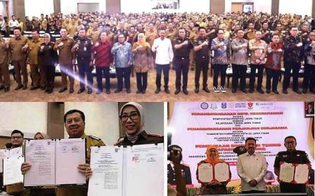 Kabupaten Jombang juga menjadi salah satu daerah yang turut melaksanakan penandatanganan kerjasama dan mendukung program tersebut. Penandatanganan dilakukan langsung oleh Bupati Jombang, Warsubi S.H., M.Si., dan Kepala Kejaksaan Negeri Jombang, Dyah Ambarwati, S.H, M.H. (photo kiri bawah). Hal ini menegaskan kesiapan Pemerintah Kabupaten Jombang untuk mendukung pelaksanaan Pidana Kerja Sosial. 