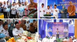Mewakili Bupati Jombang Warsubi, S.H., M.Si., Wakil Bupati Jombang Salmanudin S.Ag., M.Pd didampingi Kepala Dinas Perdagangan dan Perindustrian (Disdagrin) Jombang, Drs. Suwignyo M.Si.,  menandai dimulai beroperasinya Pasar Buah Ploso pada, Rabu (7/1/2026) pagi.