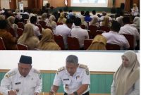 Wabup Jombang Salmanudin S.Ag., M.Pd. dan Kepala Bapperida Jombang, Hartono, S.Sos., M.M., melakukan tanda tangan berita acara RKPD 2027. Forum ini dihadiri oleh perwakilan dari Bappeda Provinsi Jawa Timur, Staf Ahli, Asisten, Kepala Perangkat Daerah, tokoh agama, tokoh masyarakat, rektor perguruan tinggi, pimpinan dunia usaha, perwakilan LSM, organisasi kemasyarakatan, organisasi profesi, organisasi perempuan, dan insan pers yang memiliki basis kompetensi relevan terhadap permasalahan pembangunan dan industri strategis daerah, Rabu (14/1/2026). 