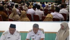 Wabup Jombang Salmanudin S.Ag., M.Pd. dan Kepala Bapperida Jombang, Hartono, S.Sos., M.M., melakukan tanda tangan berita acara RKPD 2027. Forum ini dihadiri oleh perwakilan dari Bappeda Provinsi Jawa Timur, Staf Ahli, Asisten, Kepala Perangkat Daerah, tokoh agama, tokoh masyarakat, rektor perguruan tinggi, pimpinan dunia usaha, perwakilan LSM, organisasi kemasyarakatan, organisasi profesi, organisasi perempuan, dan insan pers yang memiliki basis kompetensi relevan terhadap permasalahan pembangunan dan industri strategis daerah, Rabu (14/1/2026). 