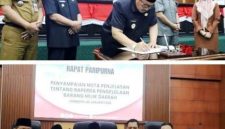 Rapat Paripurna dengan agenda Penyampaian Nota Penjelasan tentang Raperda Pengelolaan Barang Milik Daerah, diakhiri dengan penandatanganan Penetapan Perubahan Program Pembentukan Peraturan Daerah (Propemperda) Tahun 2026.