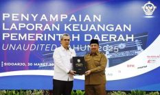 Bupati Jombang Serahkan LKPD Unaudited 2025 ke BPJ Jawa Timur