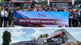 Bupati Jombang Warsubi yang diwakili Wakil Bupati Salmanudin Yazid, didampingi Sekdakab Jombang Agus Purnomo, Kepala Dinas Perhubungan Sugianto dan jajaran terkait sempat photo bersama pemudik di halaman Dishub Jombang, dilanjutkan pelepasan oleh Wakil Bupati, pada, Kamis (26/03/2026).