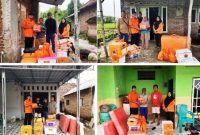 Photo atas: Bantuan pada keluarga yang mengalami kerusakan rumah akibat angin kencang,  di Ds. Jombok (Pak Sunardi) dan Ds. Blimbing (Pak Yadi) kecamatan Kesamben. Photo bawah: di Kecamatan Ploso, bantuan untuk menunjang kebutuhan harian pasca-terjangnya puting beliung. Tepatnya di Ds. Tanggungkramat, (Pak Suwito) dan di Ds. Rejoagung, (Pak Agus), Rabu (1/4/2026). Photo: Istimewa/BPBD Jombang