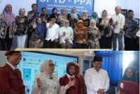 Sekretaris Daerah Kabupaten (Sekdakab) Jombang Agus Purnomo, S.H., M.Si., mendampingi Menteri Pemberdayaan Perempuan dan Perlindungan Anak (PPPA), Arifatul Choiri Fauzi,  dalam kunjungan kerja di Kabupaten Jombang, Jawa Timur pada Jumat (3/4/2026).