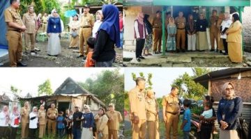 Validasi dan Verifikasi Faktual langsung oleh Sekretaris Daerah Kabupaten (Sekdakab) Jombang, Agus Purnomo, S.H., M.Si., serta rombongan di antaranya Kepala Badan Pusat Statistik (BPS) Jombang, Mouna Sri Wahyuni, S.Si., M.Si., Kepala Dinas Pendidikan dan Kebudayaan (Disdikbud) Jombang Dra. Wor Windari, M.Si., serta Kepala Dinas Sosial (Dinsos) Jombang Agung Hariadi, S.T., M.M, Senin (8/6/2026). Photo: istimewa humas dinas kominfo pemkab jombang/edit.