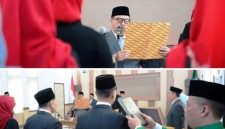 Acara yang berlangsung di Ruang Rapat Swagata Pendopo Kabupaten Jombang ini dipimpin langsung oleh Bupati Jombang Warsubi S.H., M.Si, dihadiri Wakil Bupati Jombang, Gus Salmanudin, S.Ag., M.Pd., Sekretaris Daerah Kabupaten Jombang Agus Purnomo, S.H., M.Si., Staf Ahli, Asisten, dan Kepala Perangkat Daerah. Selasa (28/7/2026). 