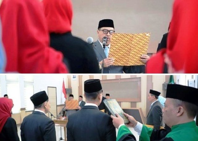 Acara yang berlangsung di Ruang Rapat Swagata Pendopo Kabupaten Jombang ini dipimpin langsung oleh Bupati Jombang Warsubi S.H., M.Si, dihadiri Wakil Bupati Jombang, Gus Salmanudin, S.Ag., M.Pd., Sekretaris Daerah Kabupaten Jombang Agus Purnomo, S.H., M.Si., Staf Ahli, Asisten, dan Kepala Perangkat Daerah. Selasa (28/7/2026). 