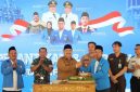 Rangkaian acara peringatan Harlah ke-53 dan Pelantikan DPD KNPI Kabupaten Jombang ini diakhiri secara khidmat dengan pembacaan doa bersama serta prosesi pemotongan tumpeng sebagai simbol rasa syukur, Selasa (28/7/2026)