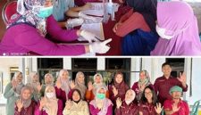 Photo atas: Tim Medis Puskesmas Kesamben sedang melakukan skrining dan pemeriksaan dalam kegiatan mencari/menemukan, mendeteksi, dan mencegah penularan guna eliminasi mengobati penderita TBC. Photo bawah: Tim Medis foto bersama usai melaksanakan tugas bertempat di Balai Desa Kedungmlati, Kecamatan Kesamben, Kabupaten Jombang, Rabu (1/7/2026). Photo: https://layang.co