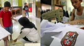 Proses pengukuran seragam siswa SD dan tahap penjahitan seragam gratis untuk siswa SMP di Kabupaten Jombang sedang berlangsung, dibagikan pada ajaran baru semester ganjil 2026/2027. Photo: istimewa/edit.