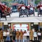 Usai penyerahan unit becak listrik secara simbolis kepada perwakilan penerima, Warsubi Bupati Jombang menjajal langsung ketangguhan mengendarai becak listrik tersebut mulai dari halaman Pendopo - masuk ke Alun Alun dan kembali lagi ke Pendopo. Photo: Dinas Kominfo Pemkab Jombang.