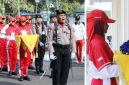 Photo kanan, Bupati menyerahkan bendera, photo kiri pasukan siap melakukan latihan, hadir dalam acara tersebut Perwakilan Forkopimda, Sekretaris Daerah, Agus Purnomo, S.H., M.Si., beserta jajaran Asisten, Staf Ahli, Kepala Perangkat Daerah, Kemenag, dan Cabdin Pendidikan Wilayah Jombang. Photo: istimewa/edit
 
