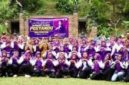 Semangat terpancar dari wajah ceria para kader yang mengikuti seluruh rangkaian kegiatan hingga akhir. Pekikan yel-yel, 