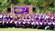 Semangat terpancar dari wajah ceria para kader yang mengikuti seluruh rangkaian kegiatan hingga akhir. Pekikan yel-yel, 