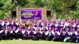 Semangat terpancar dari wajah ceria para kader yang mengikuti seluruh rangkaian kegiatan hingga akhir. Pekikan yel-yel, 