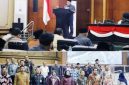 Bupati bersama Wakil Bupati dan DPRD Jombang membahas P-APBD 2026 pada paripurna, Kamis (13/8/2026) tampak Kepala OPD mengikuti jalannya kegiatan dilantai dua gedung DPRD Jombang.  