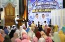 Gus Salman Wakil Bupati mewakili Bupati Warsubi menghadiri Pengajian Umum Peringatan Maulid Nabi Muhammad SAW 1448 H di Masjid Agung Baitul Mukminin, Jombang, Senin (24/8/2026) malam. 