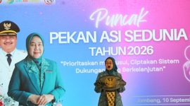 Ketua TP PKK Kabupaten Jombang Yuliati Nugrahani Warsubi mengajak seluruh kader hingga tingkat desa untuk aktif mendampingi para ibu hamil dan menyusui. Photo: Istimewa