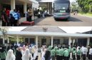 Prosesi pelepasan pemberangkatan kontingen diiringi ucapan Basmalah dan mengibarkan bendera start oleh Wakil Bupati Jombang Salmanudin, Jum’at (25/9/2026).