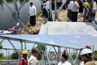 Bupati Jombang Warsubi meninjau langsung progres pengerjaan Jembatan Kudubanjar di Desa Kudubanjar, Kecamatan Kudu, Kabupaten Jombang, pada Jumat (23/10/2026),