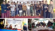 Perangkat desa dan tokoh masyarakat Desa Podoroto, Jum’at (15/10/2026) photo bersama Dian Sukarno (batik/tengah) dan Gus Dyan (putih/tengah) dalam rangkaian Dialog Budaya dan Kajian Sejarah Desa, dan photo makam Sayyid Syarif Maulana Kahfi Sulaiman Al Maghribi yang oleh masyarakat setempat menyebutnya makam Mbak Sentono. Photo https://layang.co