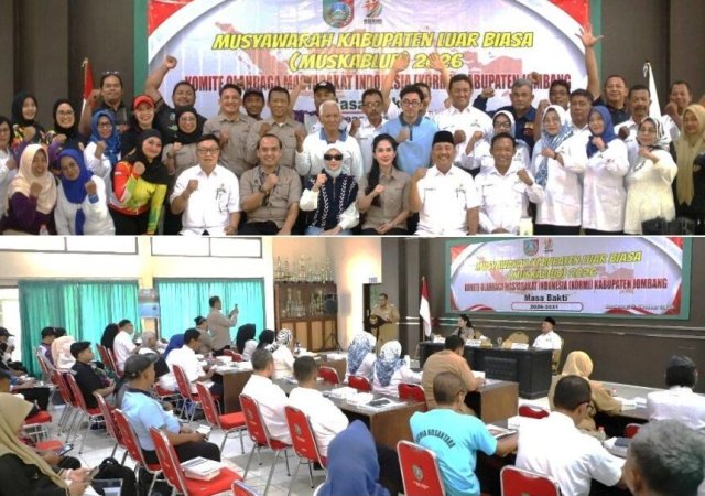 Penetapan tersebut dilakukan melalui Musyawarah Kabupaten Luar Biasa (Muskablub) KORMI Jombang yang berlangsung di Gedung PKK Kabupaten Jombang, Selasa (27/10/2026).